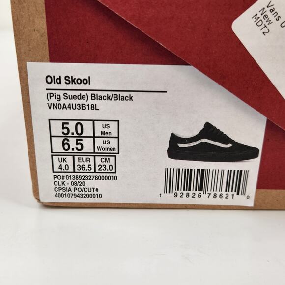 Vans U Old Skool Sneakers Black Men 5 Women 6.5 - Picture 8 of 8